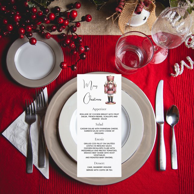 Christmas party nutcracker pink dinner menu (Creator Uploaded)