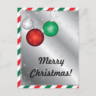 Christmas Party Ornament invitation Postcard