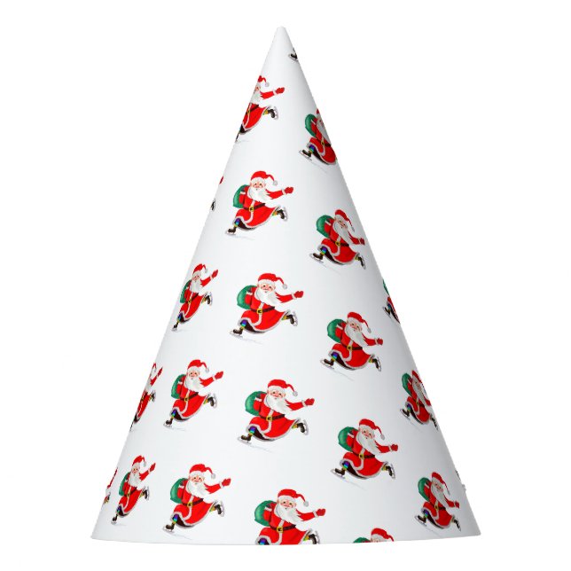 Christmas Party Paper Hats with Santa (Front)