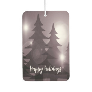 Christmas Party Pink Trees Holiday Winter Elegant Car Air Freshener