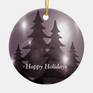 Christmas Party Pink Trees Holiday Winter Elegant Ceramic Tree Decoration