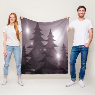 Christmas Party Pink Trees Holiday Winter Elegant Fleece Blanket