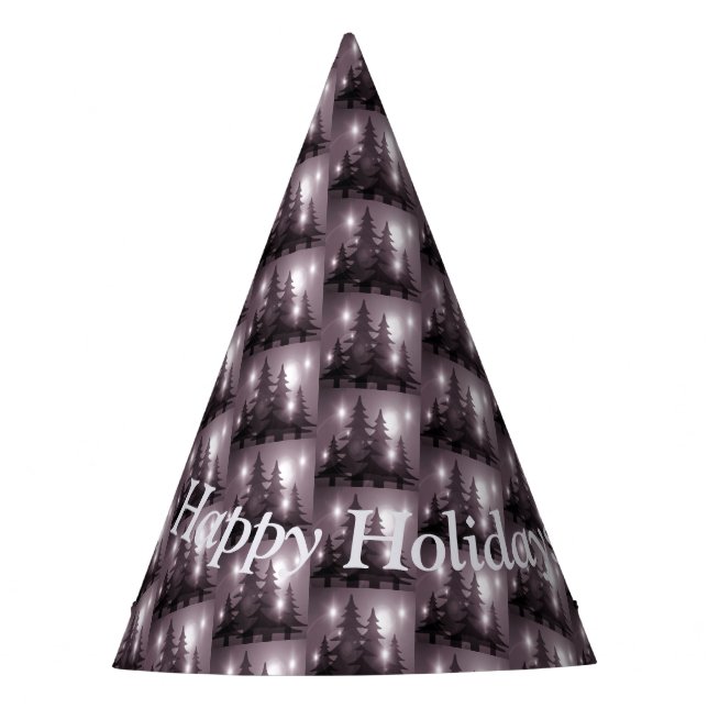 Christmas Party Pink Trees Holiday Winter Elegant Party Hat (Front)