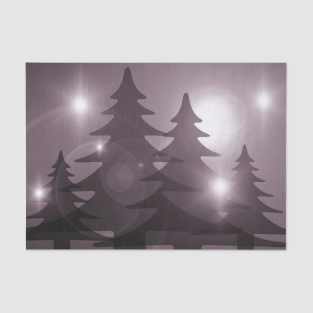 Christmas Party Pink Trees Holiday Winter Elegant Tissue Paper (Front)