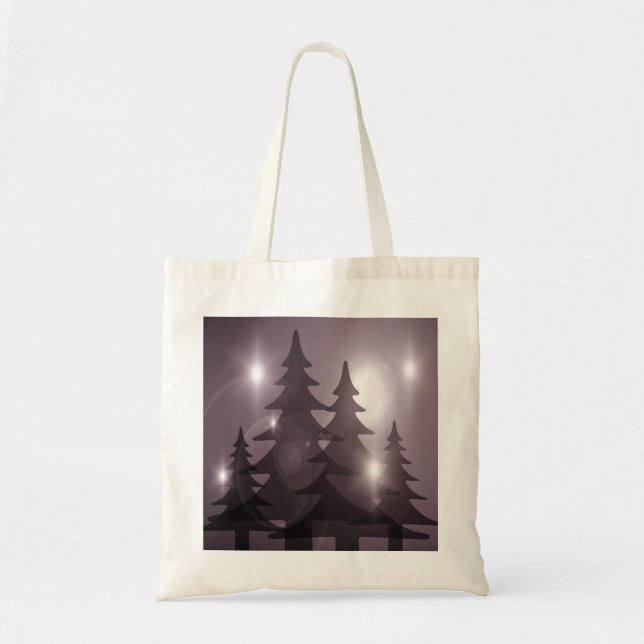 Christmas Party Pink Trees Holiday Winter Elegant Tote Bag (Front)