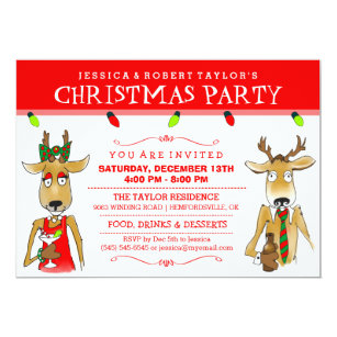 funny christmas party invitations zazzle uk