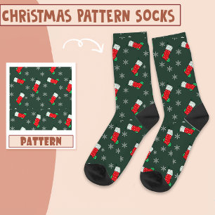 Christmas Party Santa Socks Pattern 