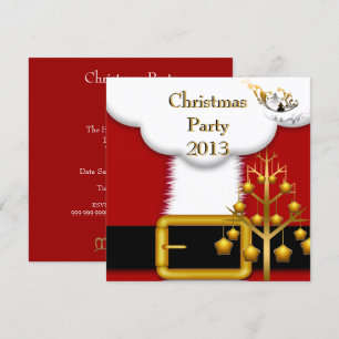Christmas Party Santa Suit Invitation
