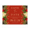 Christmas Party Save The Date Gold Floral Red 