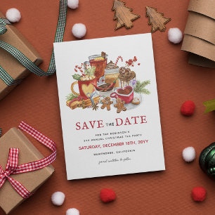 Christmas Party Save the Date Holiday Postcard