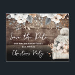 Christmas Party Save the Date Postcard<br><div class="desc">Fun watercolor Christmas design. All text is adjustable and easy to change for your own party needs. Save the Date family Christmas party postcards.</div>
