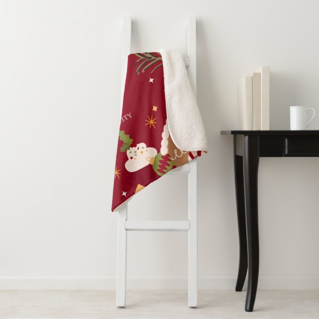 Christmas Party Sherpa Blanket (In Situ)