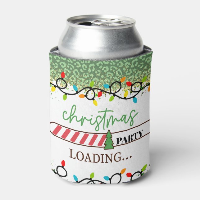 Christmas Party String Lights Gaming Can Cooler (Can Front)