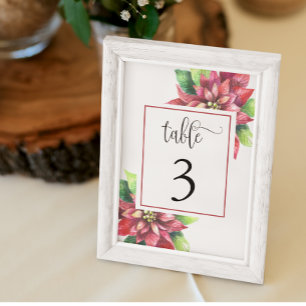 Christmas Party Table number Card