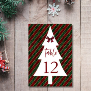 Christmas Party Table number Card