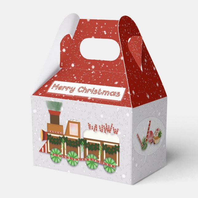 Christmas Party Treat Favour Box (Front Side)