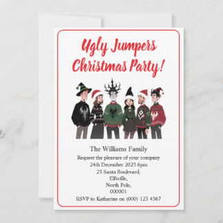 Christmas Party Ugly Jumper Xmas Invitation