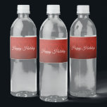 Christmas Party White Stars Tree Red Snowflakes Water Bottle Label<br><div class="desc">Christmas Party White Stars Tree Red Snowflakes Water Bottle Label. Unique,  beautiful,  stylish design. Easy to be personalised. Font style,  size and colours can be changed. Matching items are available.</div>