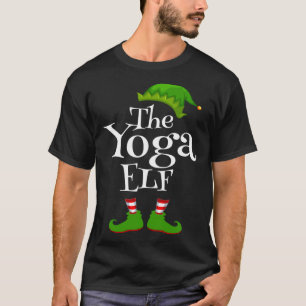 Christmas Party Yoga Elf Graphic T-Shirt