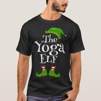 Christmas Party Yoga Elf Graphic T-Shirt