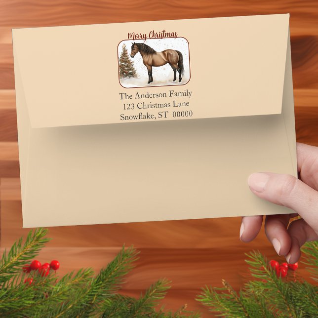 Christmas Paso Fino Horse Holiday Envelope (Christmas Paso Fino Horse Holiday Envelope)