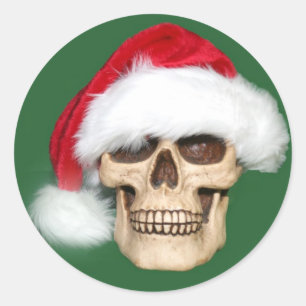 Christmas past classic round sticker