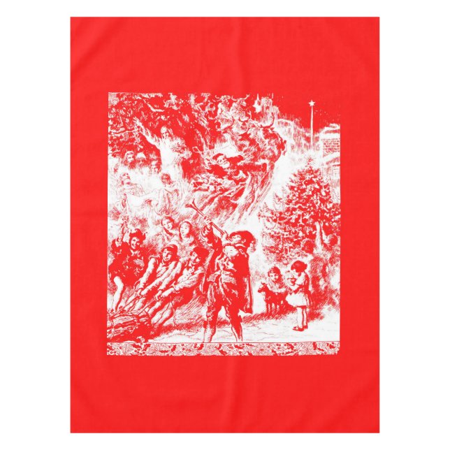 Christmas past print tablecloth (Front)