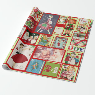 christmas past wrapping paper