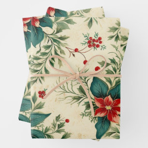 Christmas Past Wrapping Paper Sheet