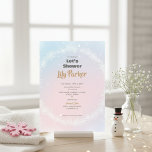 Christmas Pastel Winter Snowflake Baby Shower Invitation<br><div class="desc">Set the tone for a graceful winter celebration with this christmas pastel baby shower invitation. A soft watercolor wash blends pale ice blue with a whisper of blush pink, creating a dreamy seasonal backdrop. Delicate snowflake dust shimmers along the top and edges, while tiny translucent crystals form a subtle halo...</div>
