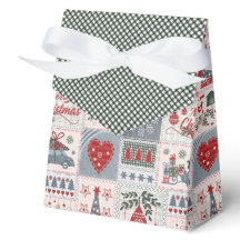 Christmas patchwork Favour box