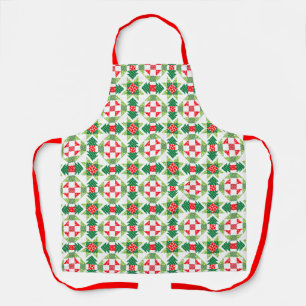 Christmas patchwork quilt holiday apron 