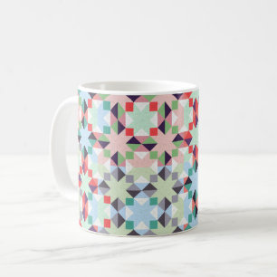 Christmas patchwork star coffee mug