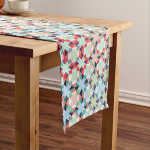 Christmas patchwork star long table runner