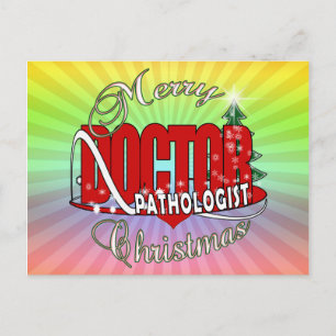 CHRISTMAS PATHOLOGIST DOCTOR HOLIDAY POSTCARD