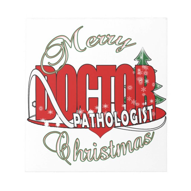 CHRISTMAS PATHOLOGIST DOCTOR NOTEPAD (Front)