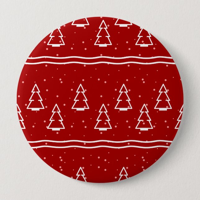 Christmas Pattern 116 10 Cm Round Badge (Front)