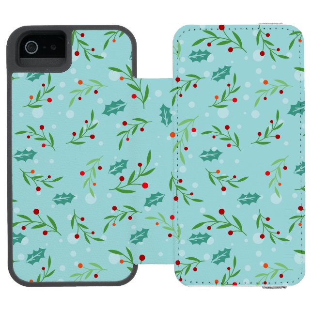 Christmas Pattern 126 Incipio iPhone Wallet Case (Folio Open)