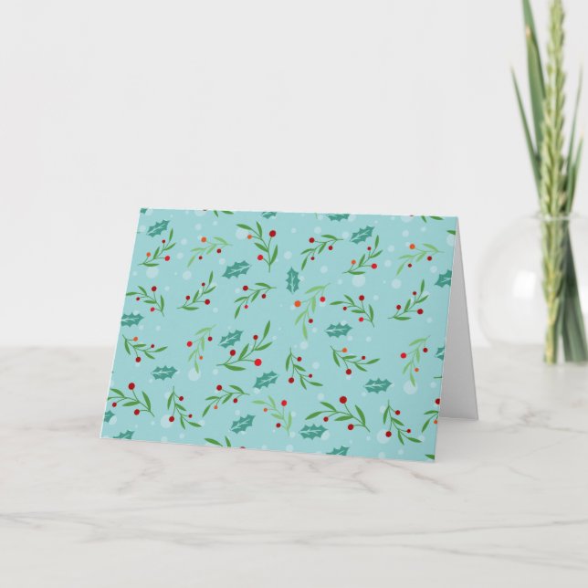 Christmas Pattern 126 Thank You Card (Front)
