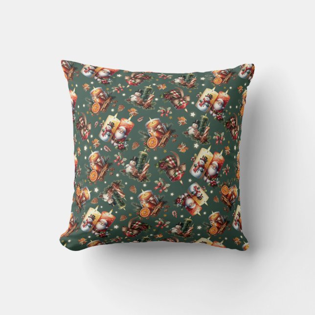 Christmas Pattern 2 Throw Pillow (Front)