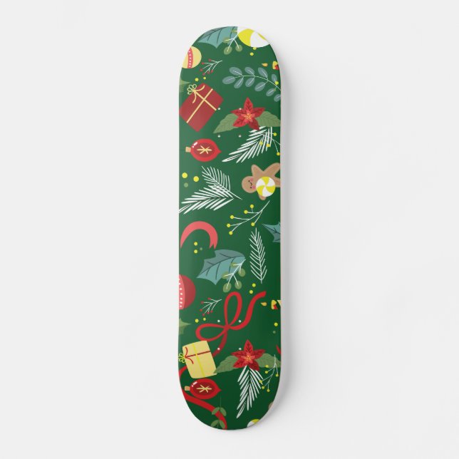 Christmas Pattern 5 Skateboard (Front)