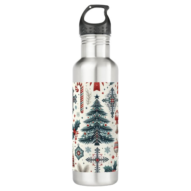Christmas Pattern 710 Ml Water Bottle (Front)