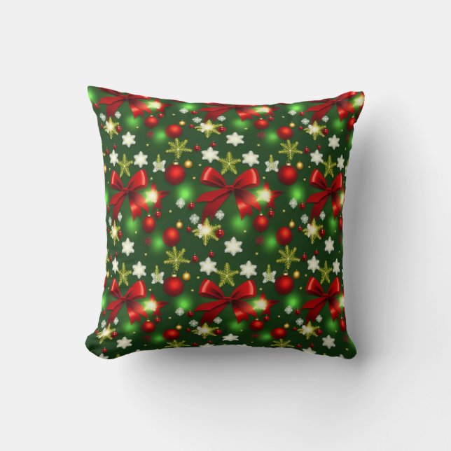 Christmas Pattern 8 - Throw Pillow (Front)