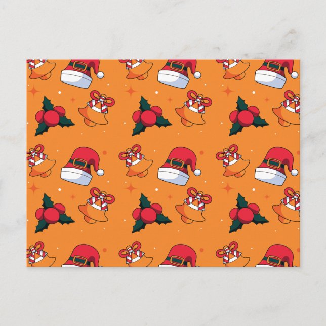 Christmas Pattern 90 Holiday Postcard (Front)