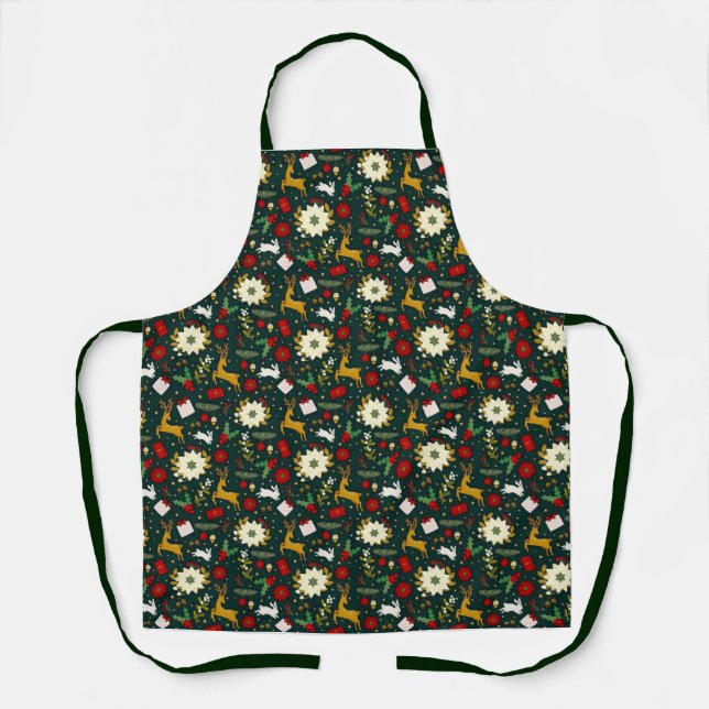 Christmas pattern    apron (Front)