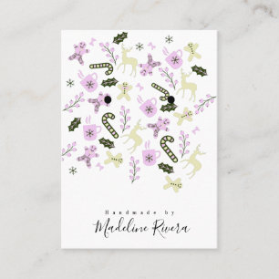 Christmas Pattern Artisan Earring Display Cards