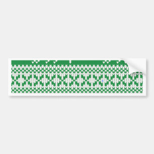 Christmas pattern bumper sticker