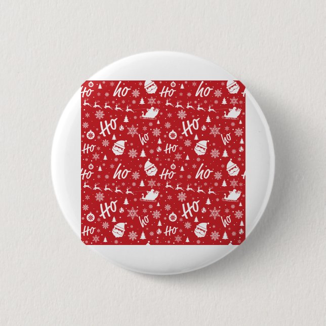 Christmas pattern copy 6 cm round badge (Front)