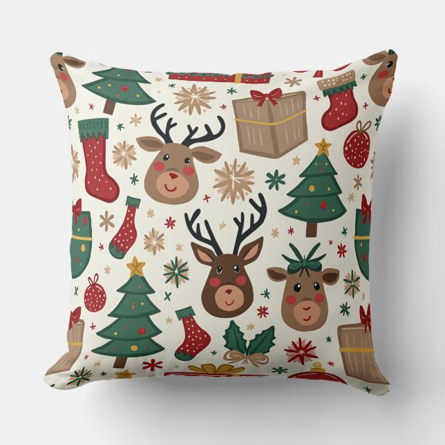 christmas pattern cushion (Front)