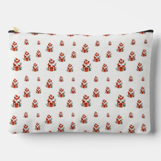 Christmas pattern - Cute red fox seamless pattern Accessory Pouch